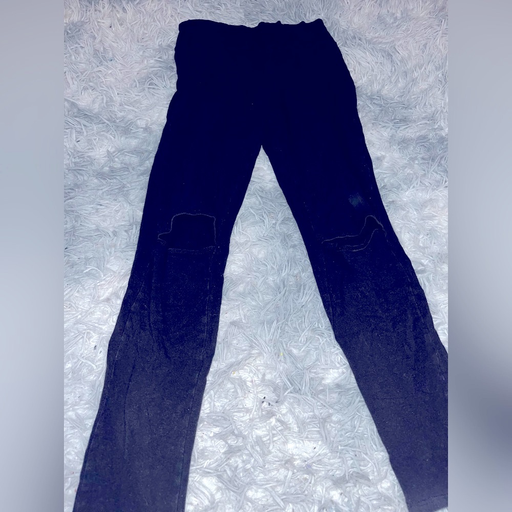 Black Distressed Leggings